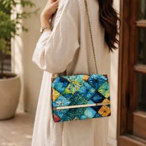 Mosaic Bloom Chain Shoulder Bag