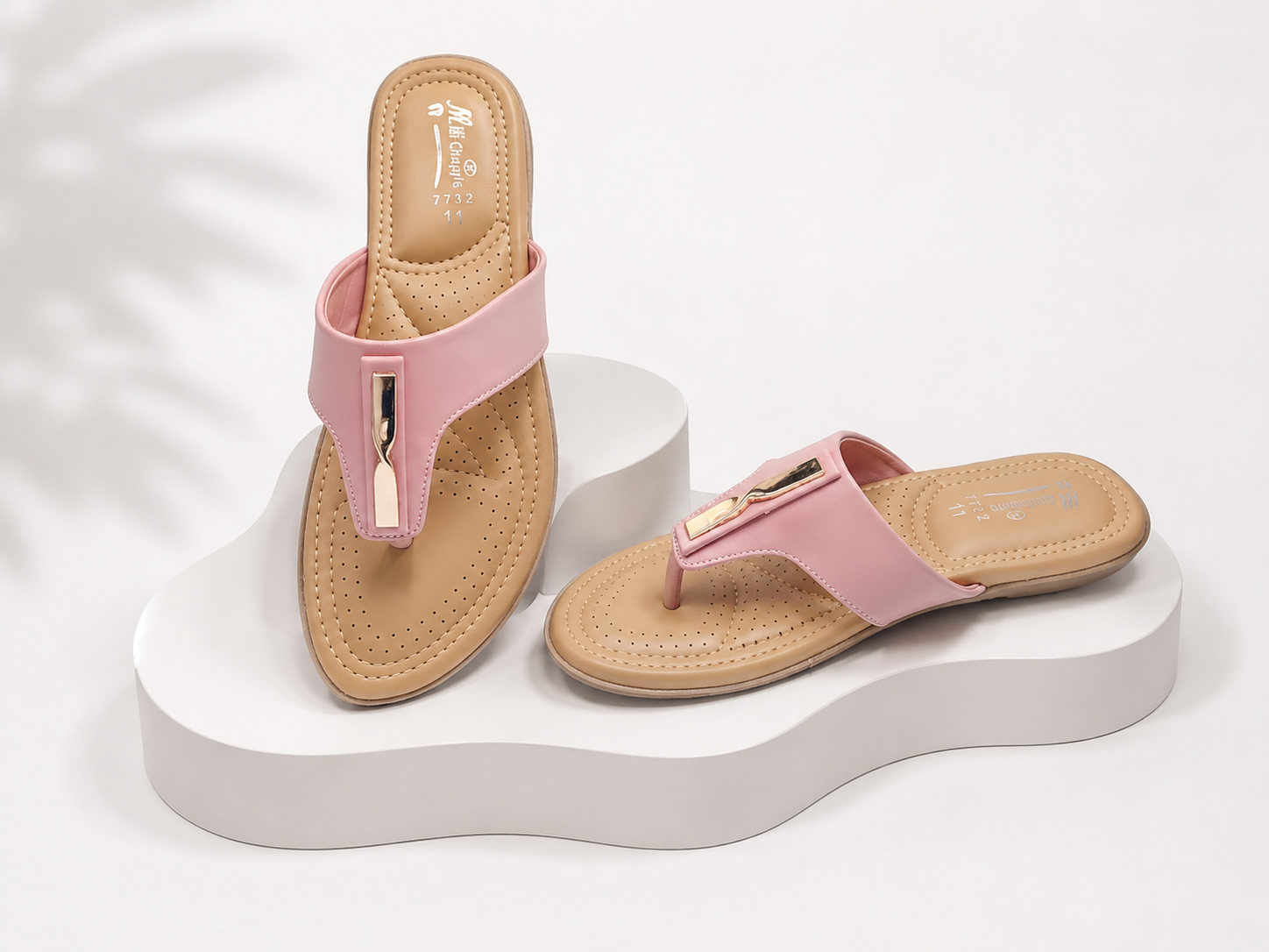 Blush Pink Comfort Flat Slides - Image 3