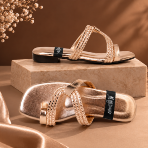 Metallic Rose Gold Sandals
