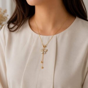 Golden Butterfly Pendant Necklace
