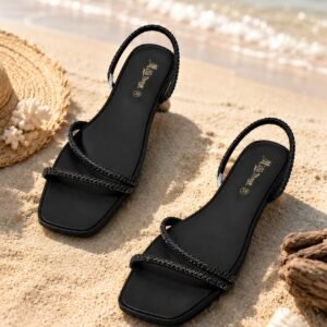 Midnight Sparkle Slingback Flats