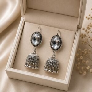 Crystal Jhumka Drop Earrings