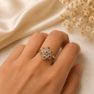Blossom CZ Statement Ring