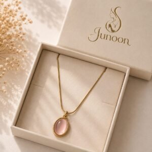 Blush Oval Pendant Necklace