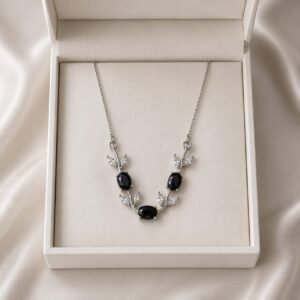 Black Crystal Vine Necklace