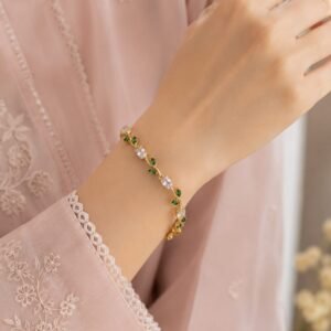 Green Crystal Vine Bracelet